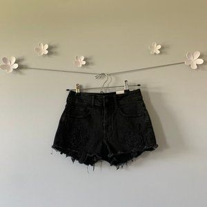Black HI-RISE Shortie Shorts